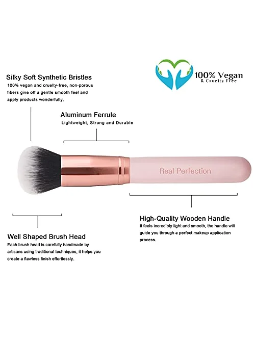 Набор кистей для макияжа 16 пр. Premium Synthetic Real Perfection с бритвой — изображение 4 из 6