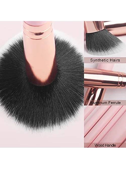 Набор кистей для макияжа 16 пр. Premium Synthetic Real Perfection с бритвой — изображение 5 из 6