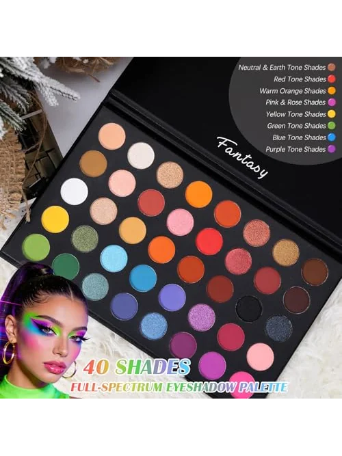 UCANBE палетка теней Colorful с матовыми и блестящими оттенками — изображение 2 из 7