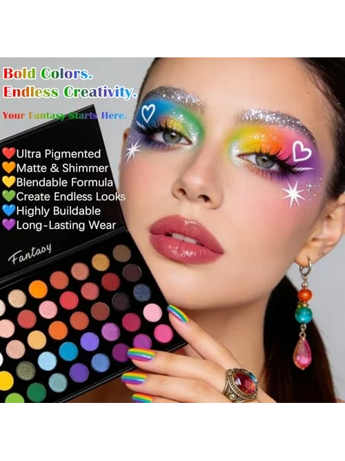 UCANBE палетка теней Colorful с матовыми и блестящими оттенками — изображение 4 из 7