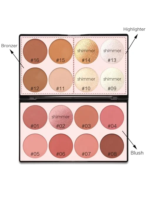 16 Colors Contour Palette — палетка контура для макияжа — изображение 2 из 6