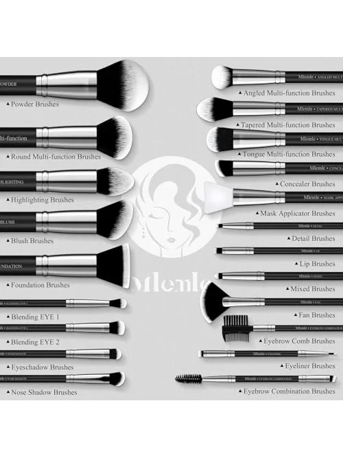 Mlemle Professional кисти для макияжа набор 25 шт — изображение 2 из 7