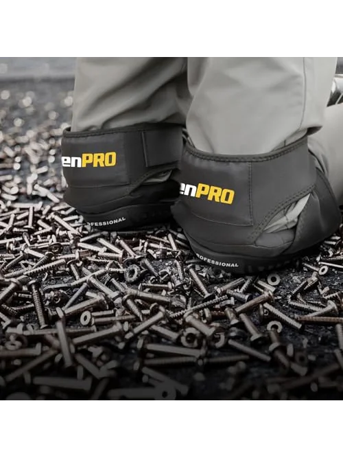 Наколенники GRENPRO защитные с гелевой подушкой и ремнями, черные — 5