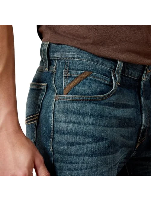 Ariat M4 мужские джинсы прямого кроя Low Rise Stretch Legacy Boot Cut — изображение 4 из 6, синий