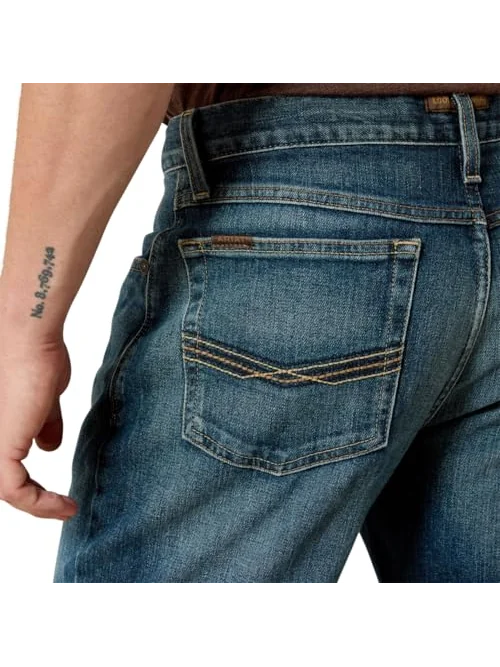 Ariat M4 мужские джинсы прямого кроя Low Rise Stretch Legacy Boot Cut — изображение 5 из 6, синий