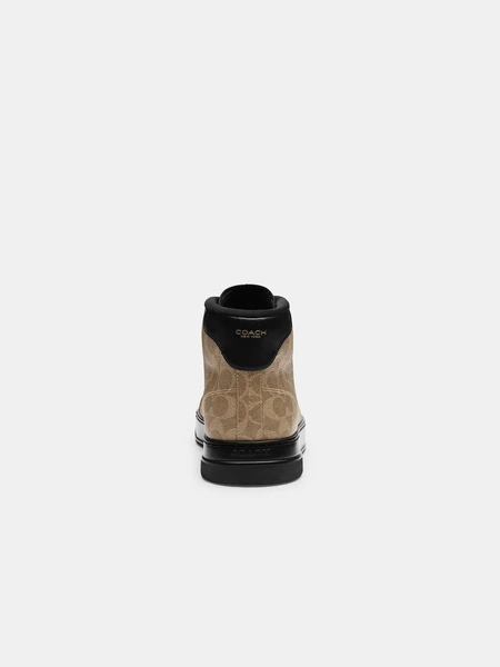 Высокие кроссовки Coach High Line из фирменного текстиля