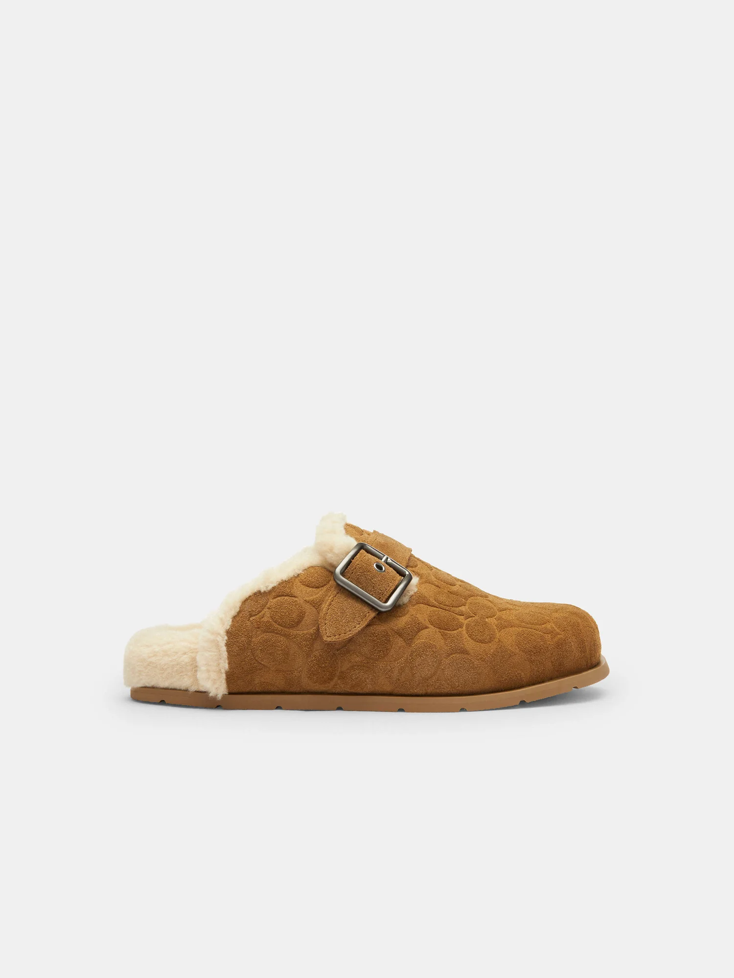 Клоги Coach из фирменной замши с пряжкой — 12
