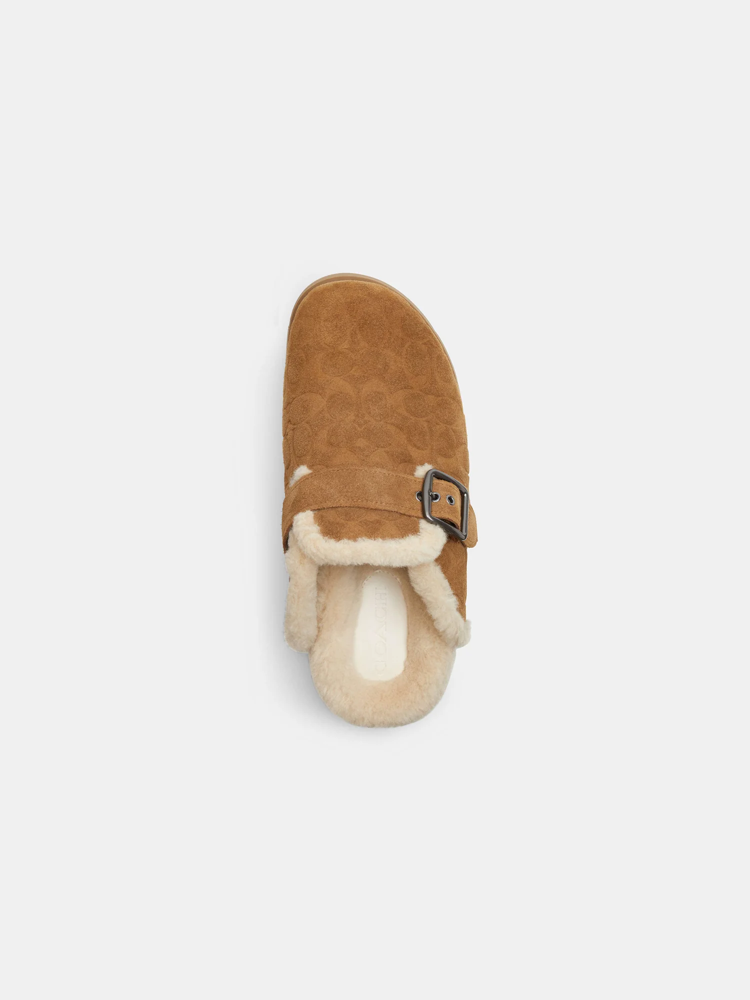 Клоги Coach из фирменной замши с пряжкой — 15