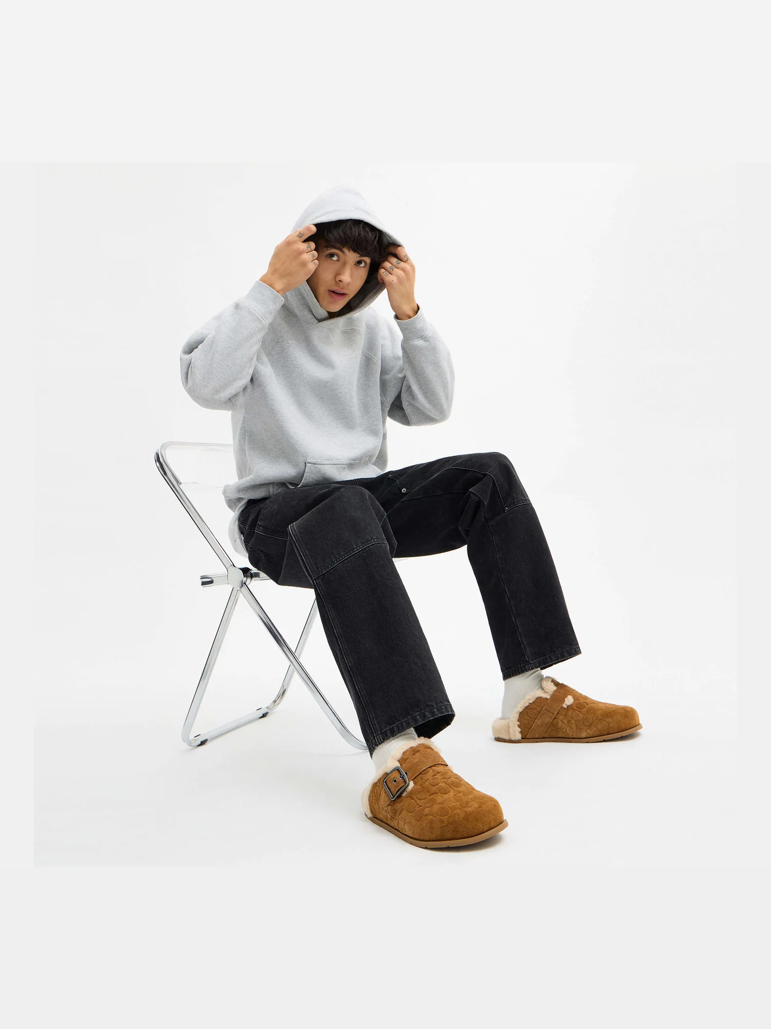 Клоги Coach из фирменной замши с пряжкой — 3