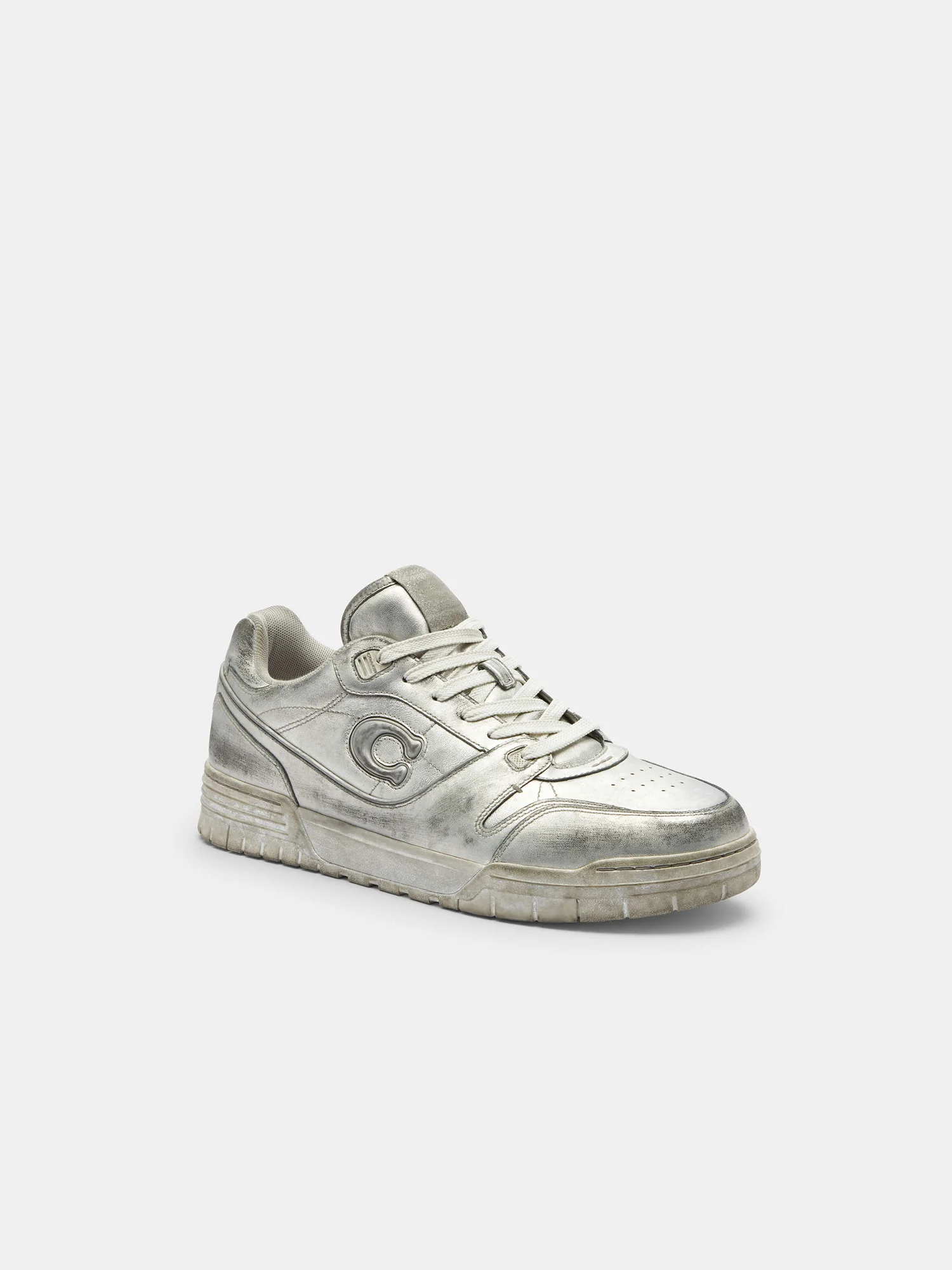 Кроссовки Soho Coach из состаренной металлизированной кожи — 4