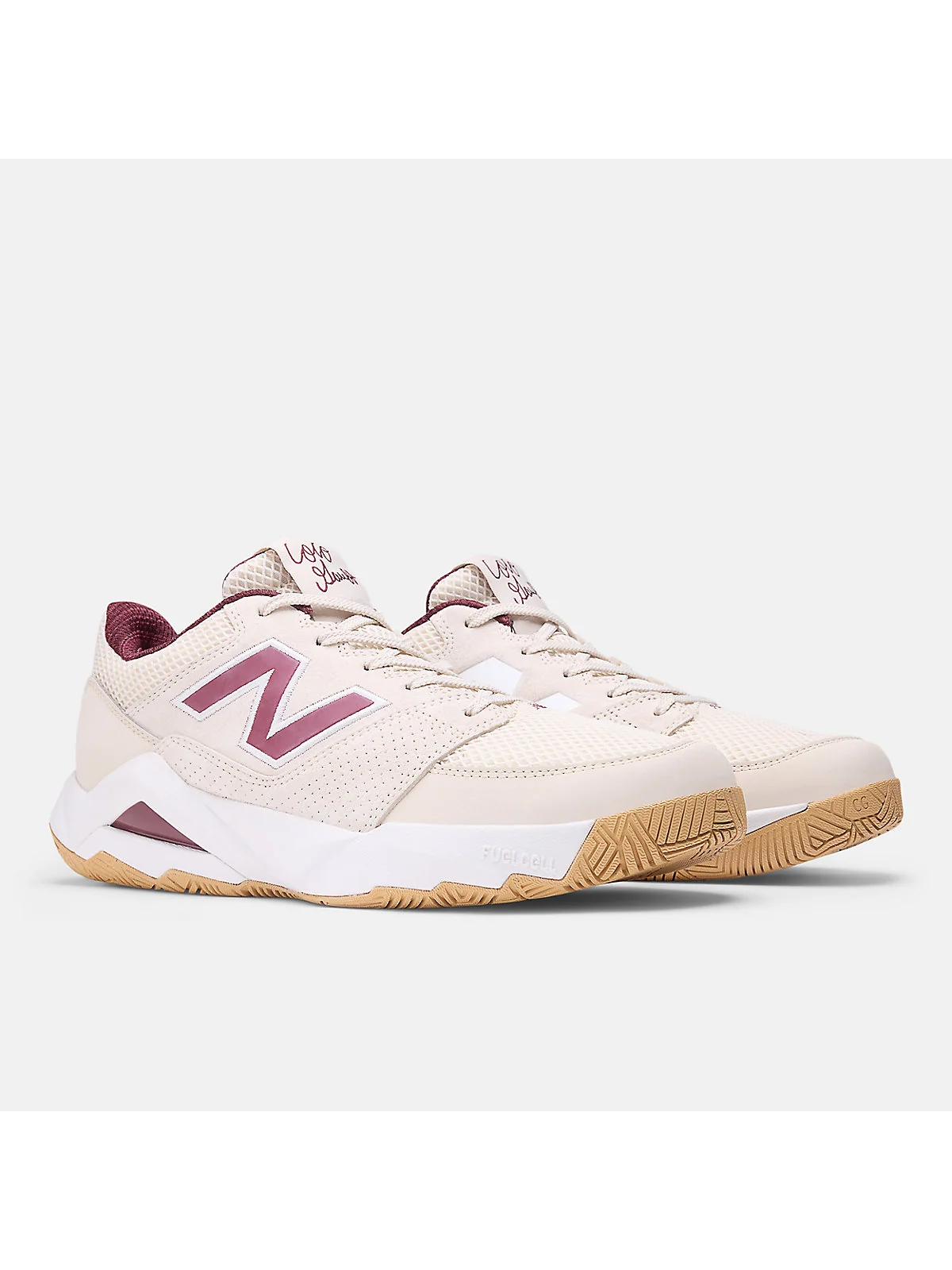 Детские кроссовки New Balance Coco Delray белые с синим, вид сзади