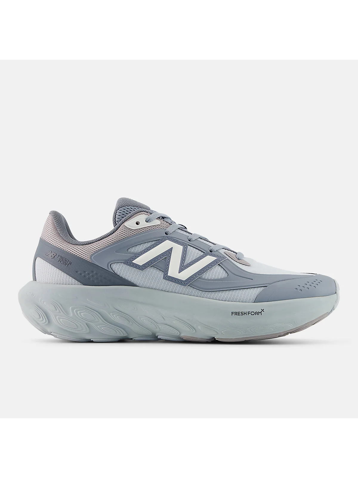 Женские кроссовки New Balance Fresh Foam Trainer кремовые с серо-коричневым, вид сбоку