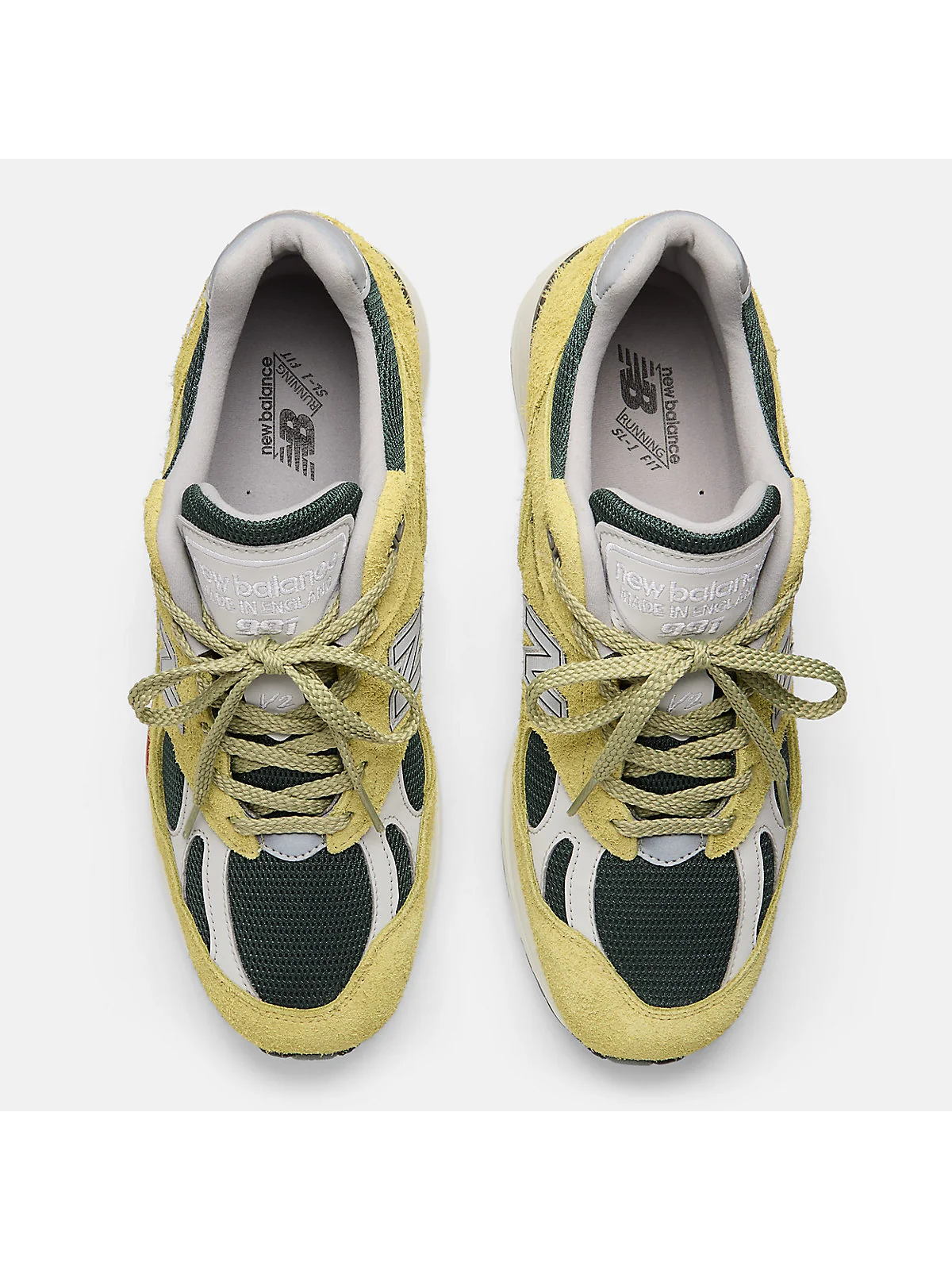 Кроссовки New Balance Made in UK 991v2 желтые — 4