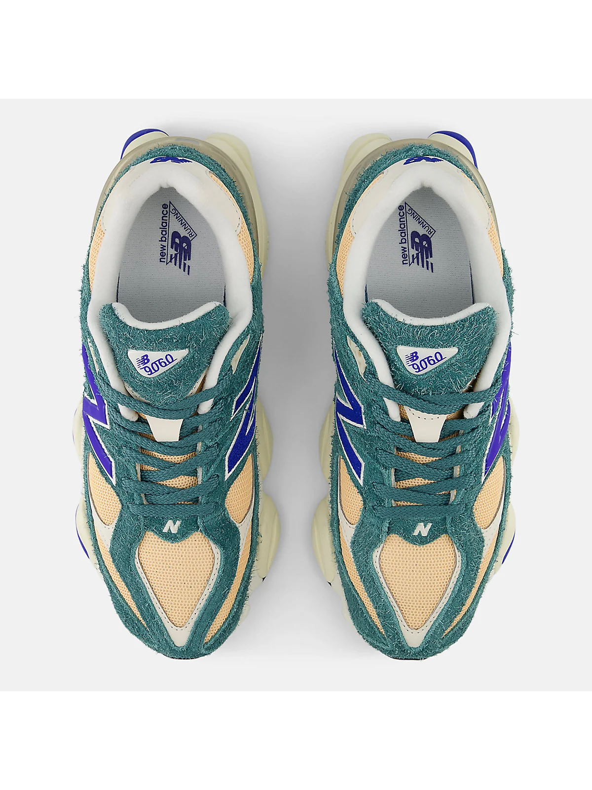 Кроссовки New Balance 9060 зелено-бежевые — 4