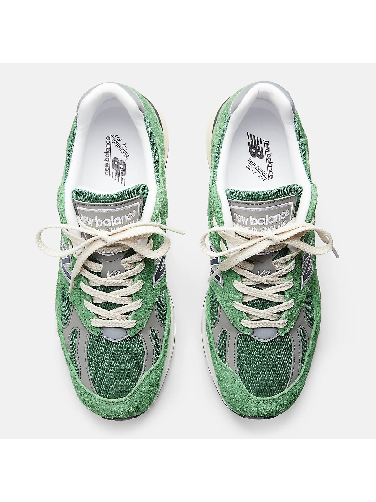 Кроссовки New Balance Made in UK 991v2 зеленые — 4