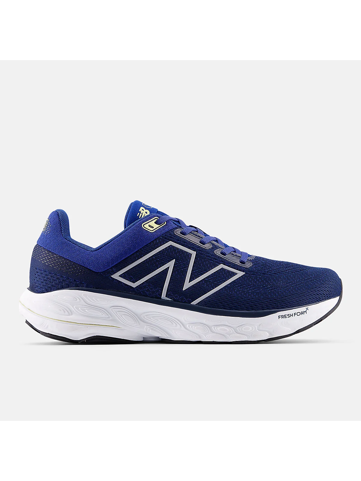 Многоцветные кроссовки New Balance Fresh Foam X 860v14, серо-фиолетовые, вид сбоку.