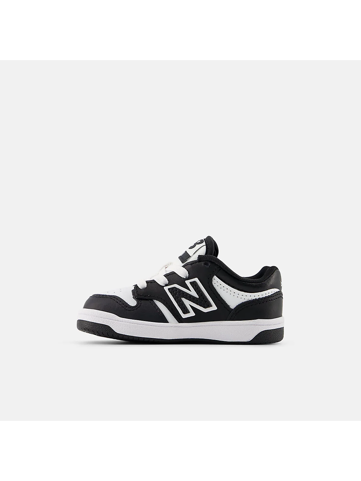 Детские кроссовки New Balance B480 песочные с белым логотипом, третий ракурс