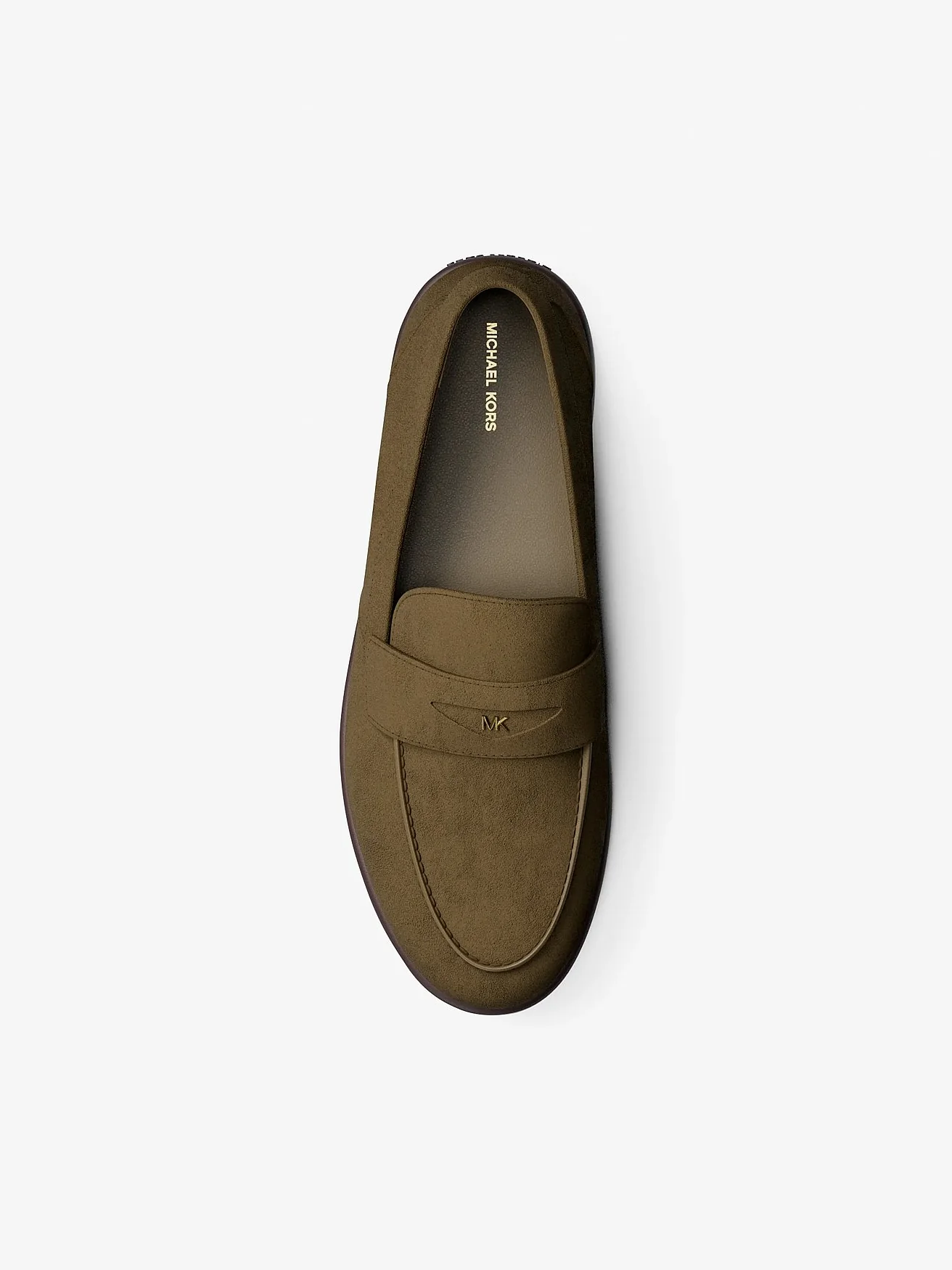 Michael Kors Wesley — зеленые замшевые лоферы-пенни — 5