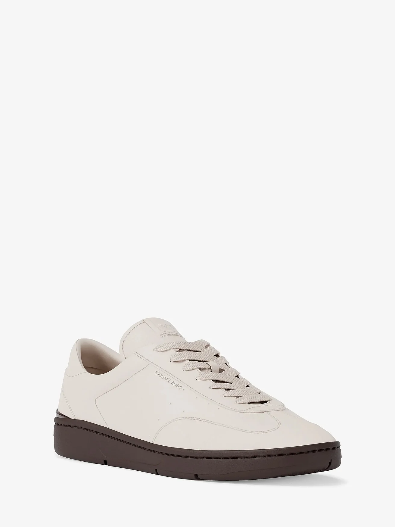 Michael Kors Wilton — бежевые кроссовки из кожи и замши — 1