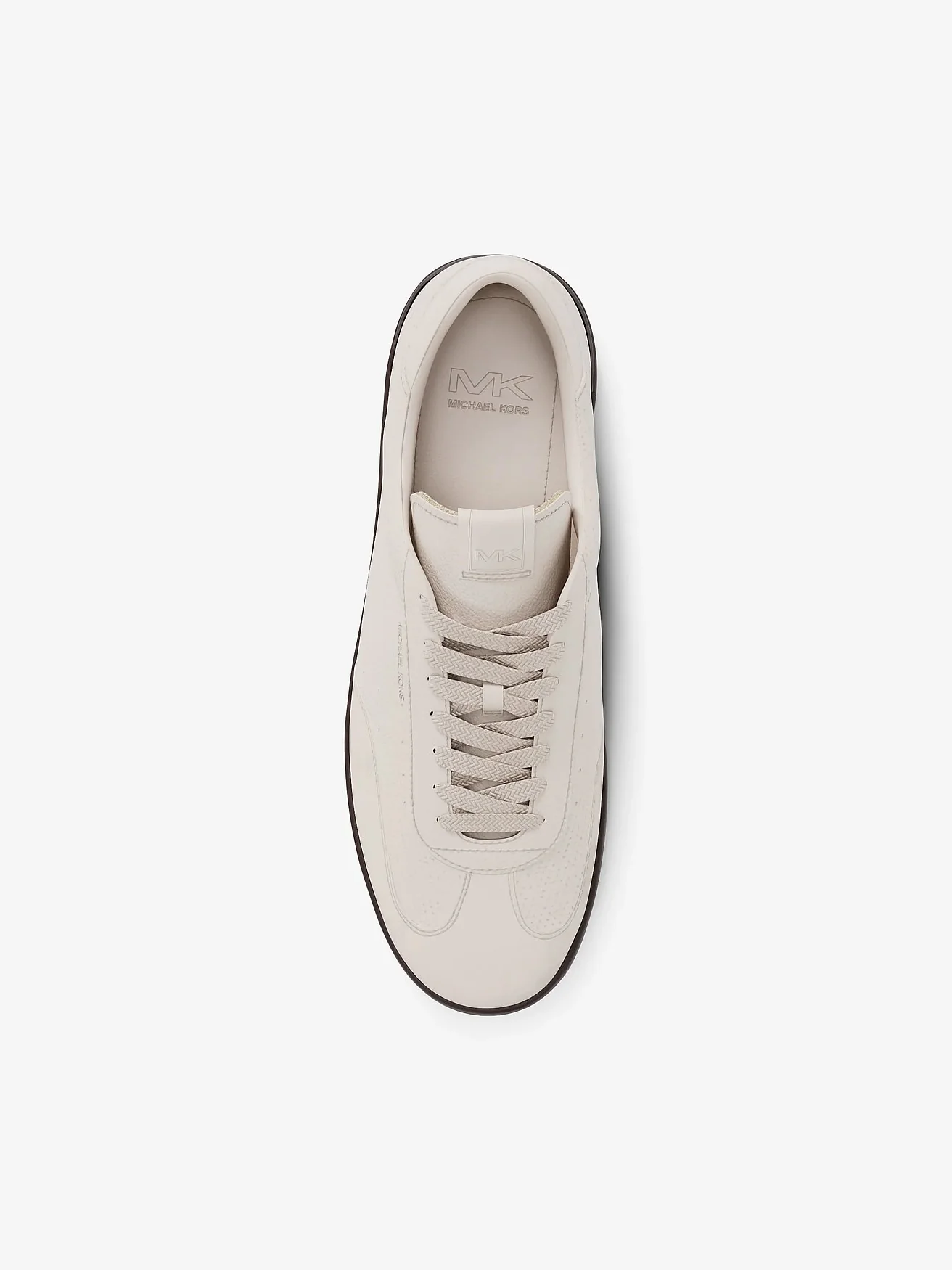 Michael Kors Wilton — бежевые кроссовки из кожи и замши — 5