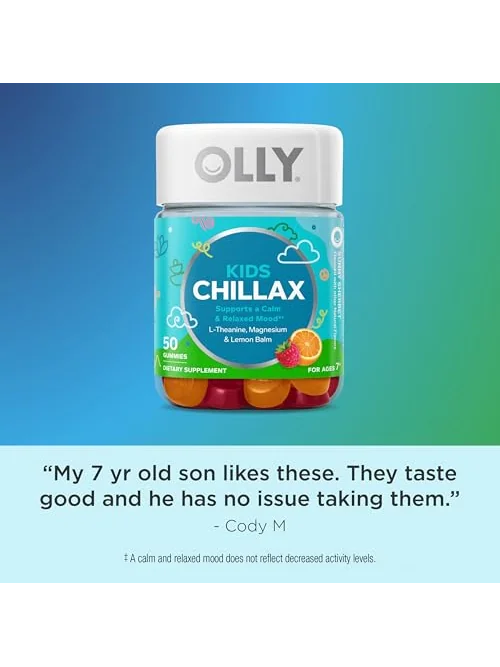 OLLY Kids Chillax — жевательные витамины для спокойствия детей, магний и L-теанин, 50 шт — 5