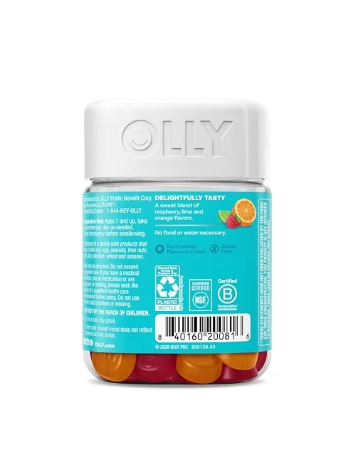 OLLY Kids Chillax — жевательные витамины для спокойствия детей, магний и L-теанин, 50 шт — 7