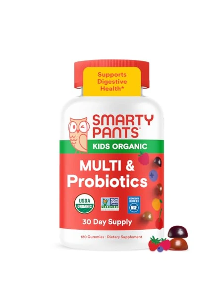Органические мультивитамины SmartyPants Kids с пробиотиками, 120 жевательных таблеток