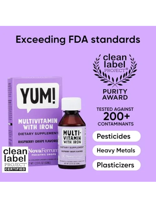 NovaFerrum Yum, мультивитамины с железом для детей, 50 порций — 2