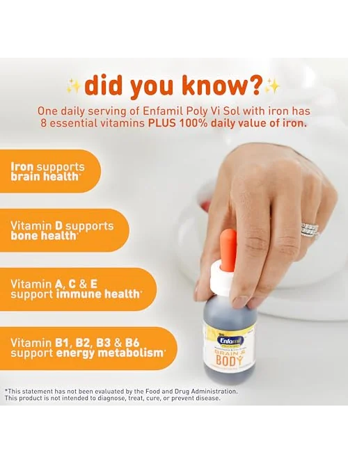 Enfamil Poly-Vi-Sol, мультивитамины с железом для малышей, капли 50 мл — 4