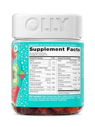 Мультивитамины OLLY Teen Girl Multi жевательные, 100 штук — 7