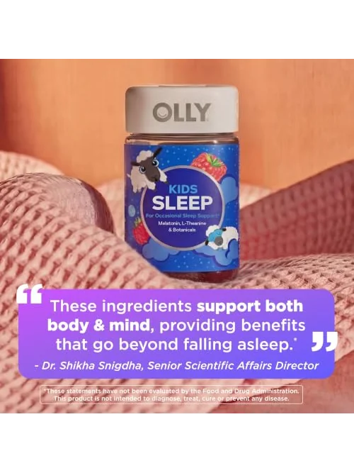OLLY Kids Sleep — жевательные пастилки для сна с мелатонином, малина, 70 шт — 3