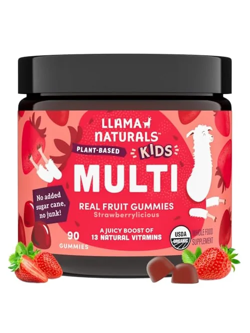 Llama Naturals детские мультивитамины, 90 пастилок (клубника) — 1