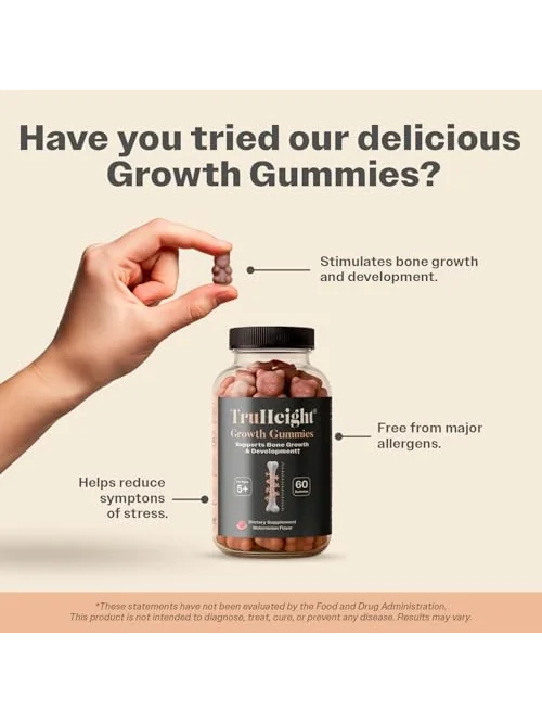 TruHeight Growth Gummies — жевательные витамины для роста детей, вкус арбуз, 60 шт — 5