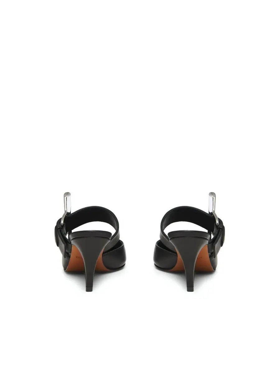 Женские черные кожаные мюли Alexander McQueen модели Birdee — изображение 2 из 3, черный