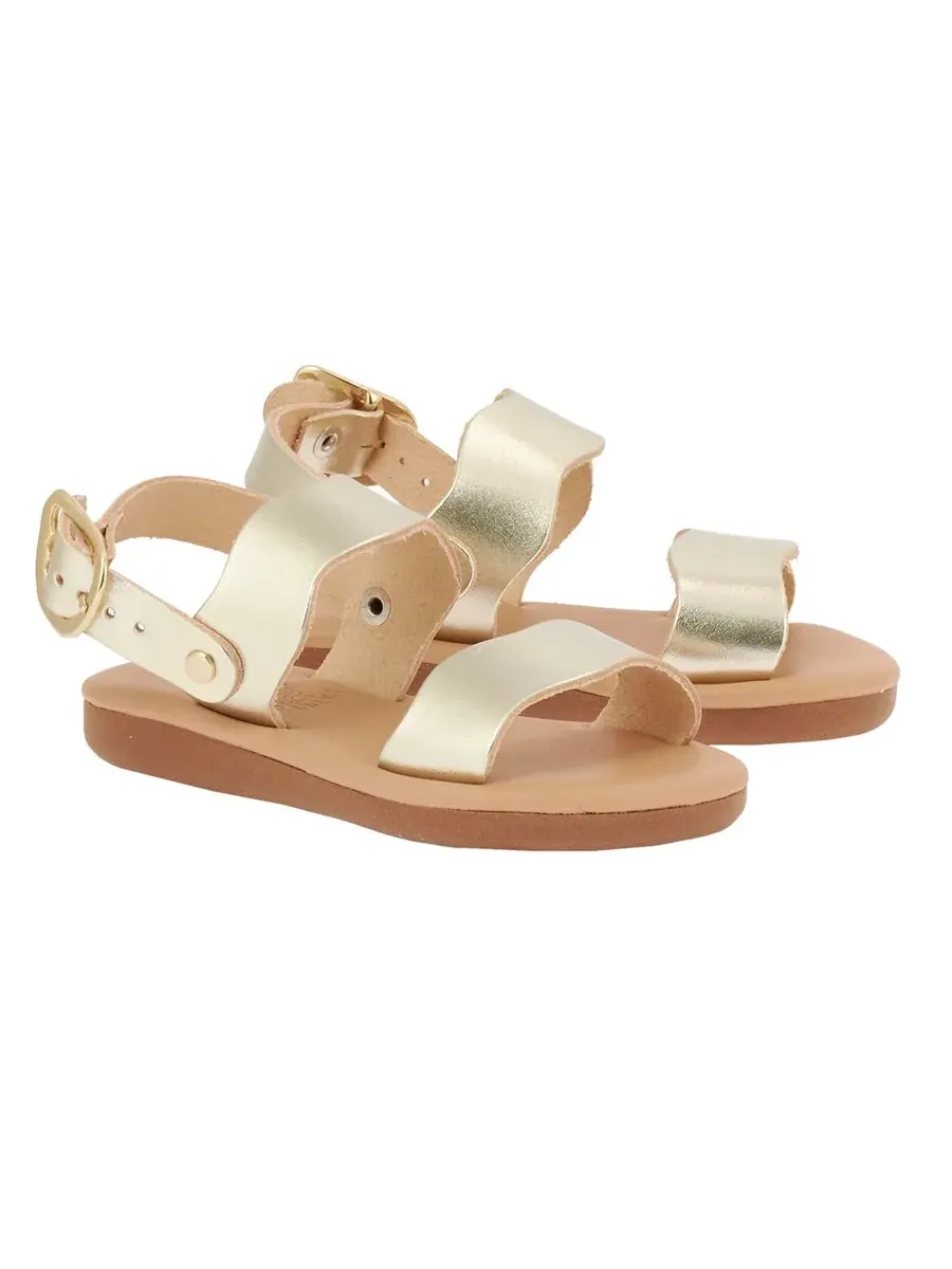 Древнегреческие сандалии Ancient Greek Sandals для девочек Calamos из мягкой кожи — изображение 2 из 3, серый