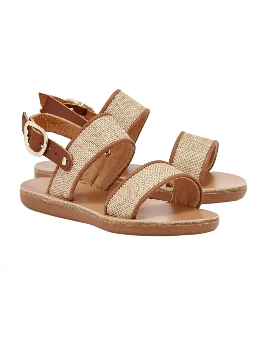 Детские сандалии Ancient Greek Sandals Clio Rafia для девочек — изображение 2 из 3, белый