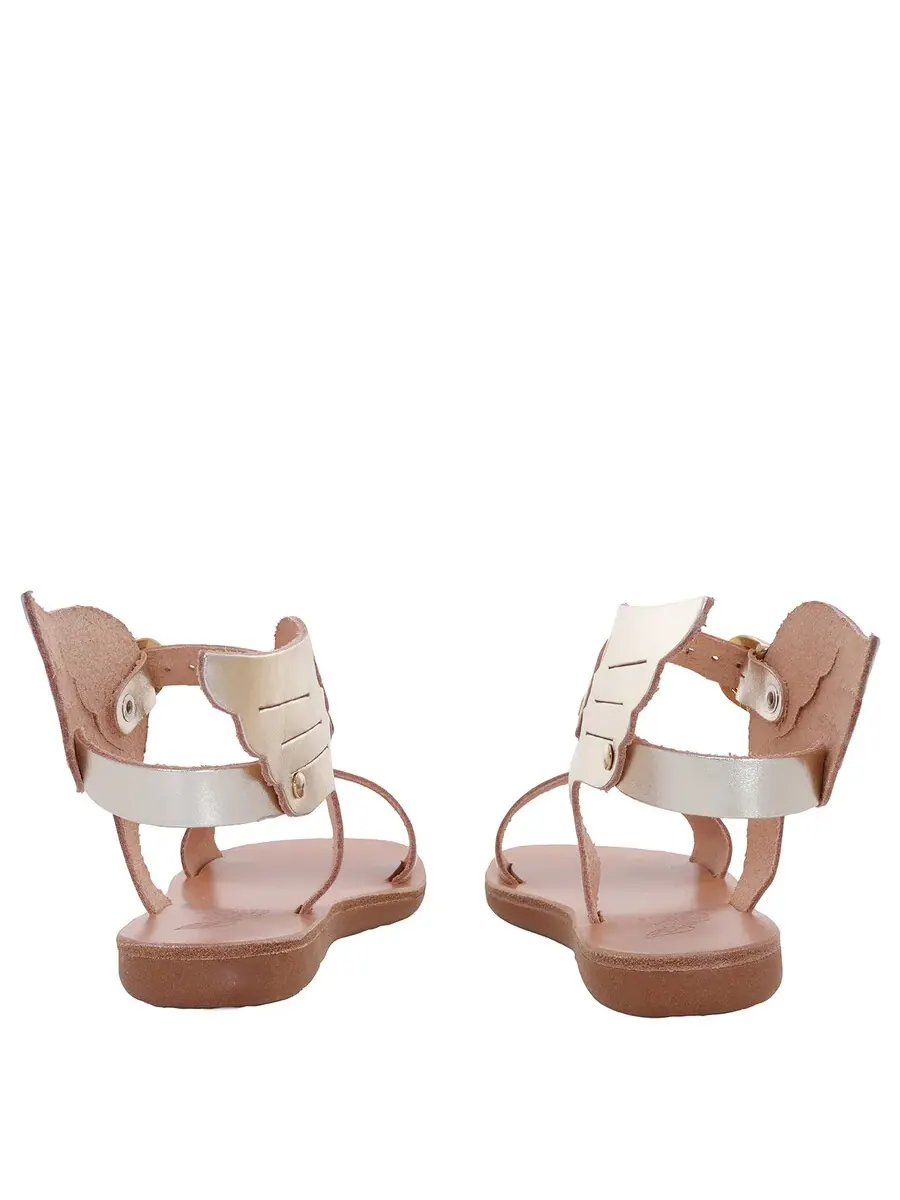 Древнегреческие сандалии Ancient Greek Sandals для девочек Little Ikaria мягкие сандалии из кожи Vachetta, платина