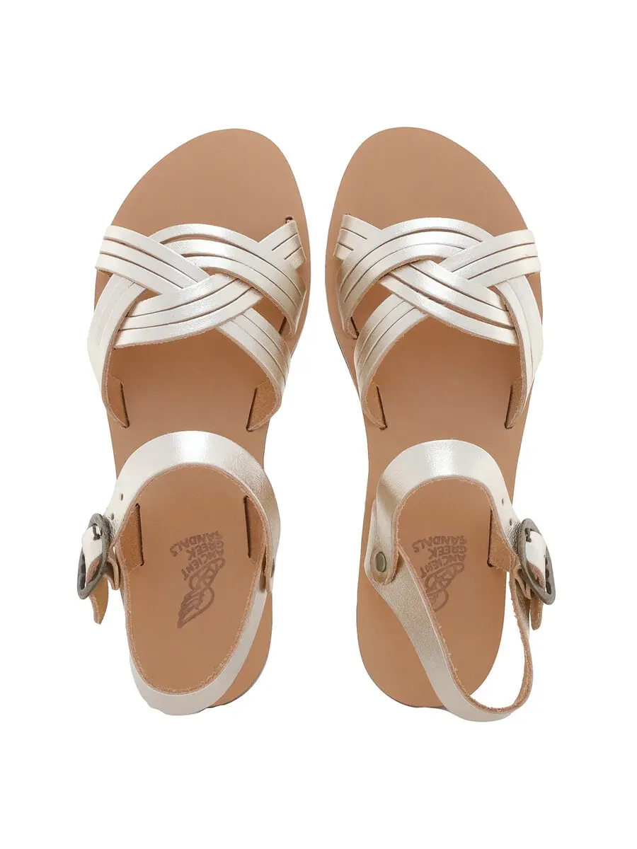 Детские сандалии Ancient Greek Sandals Little Electra мягкие сандалии — изображение 3 из 4, платина