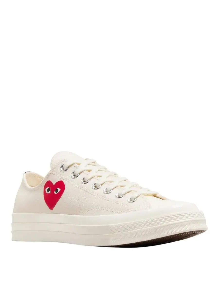 Кроссовки Comme Des Garcons Play X Converse Heart — изображение 2 из 2, бежевый