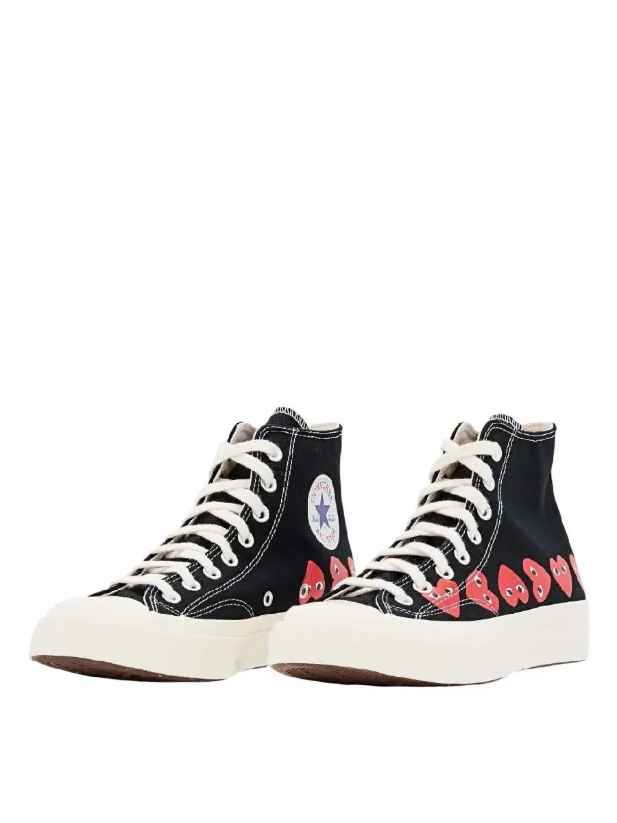 Кроссовки Comme Des Garcons Play X Converse с несколькими сердечками — изображение 2 из 3, черный
