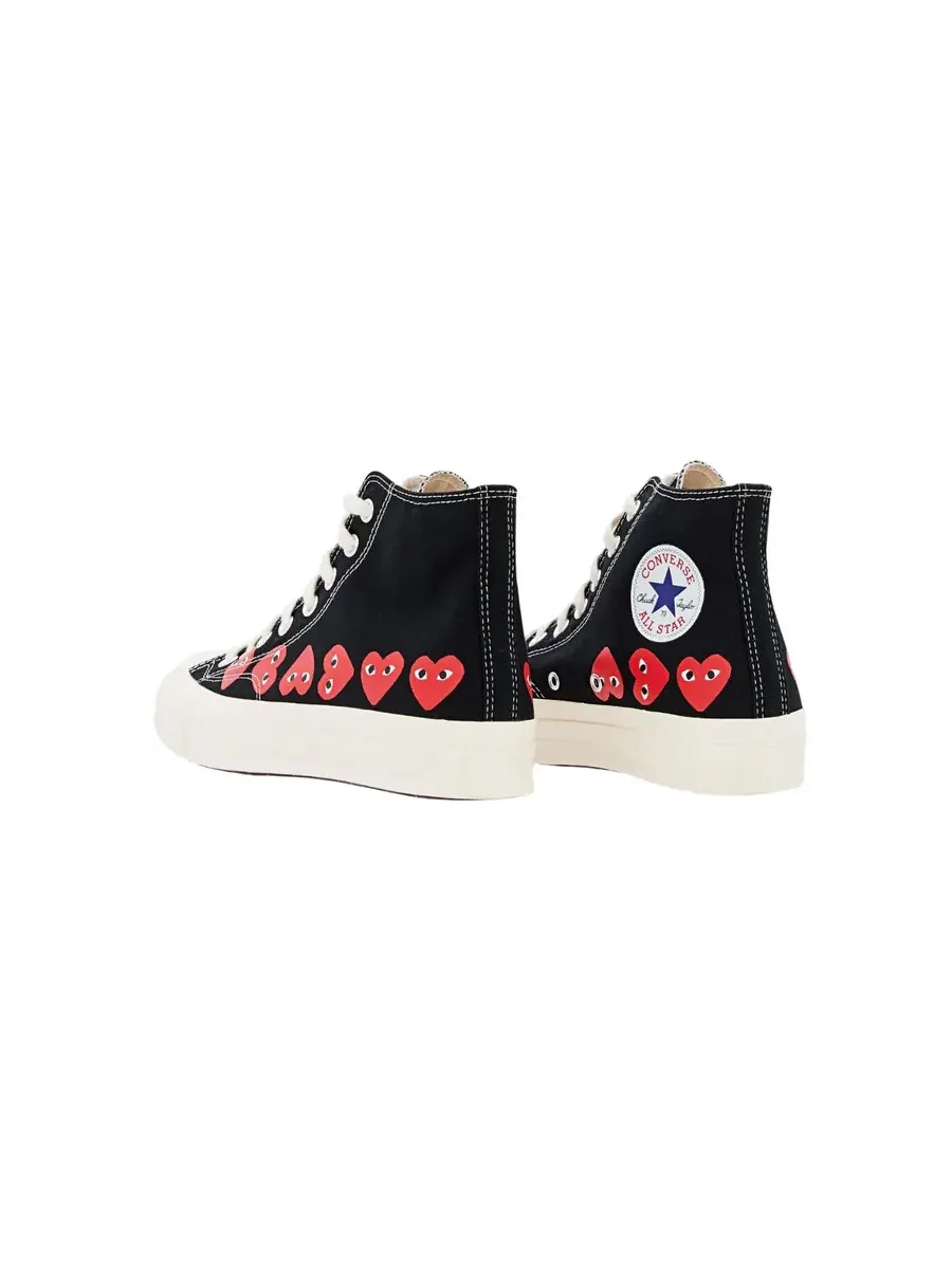 Кроссовки Comme Des Garcons Play X Converse с несколькими сердечками — изображение 3 из 3, черный