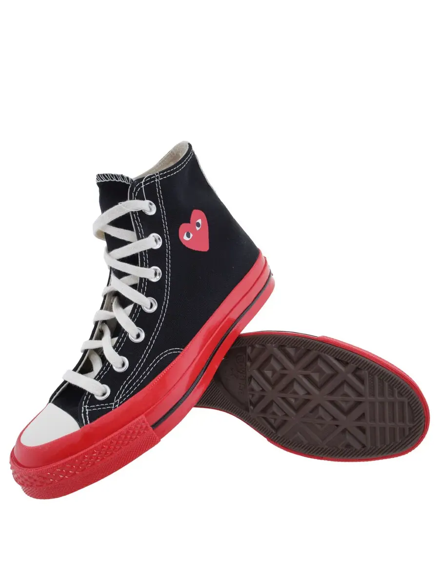 Кроссовки на высокой подошве Comme Des Garcons X Cdg Play Converse — изображение 2 из 4, черный