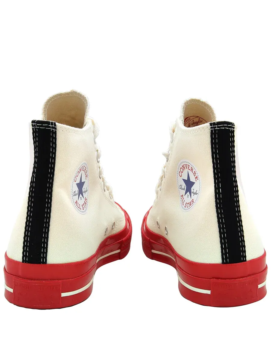 Кроссовки на высокой подошве Comme Des Garcons X Cdg Play Converse — изображение 3 из 4, белый
