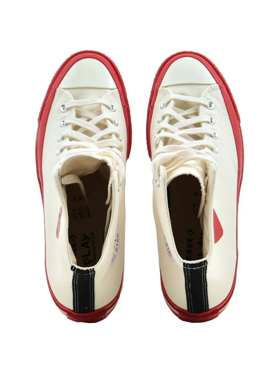 Кроссовки на высокой подошве Comme Des Garcons X Cdg Play Converse — изображение 4 из 4, белый