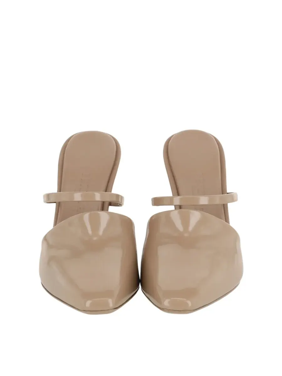 Туфли-слиперы на каблуке Ferragamo Adara Gancini — изображение 3 из 4, кость