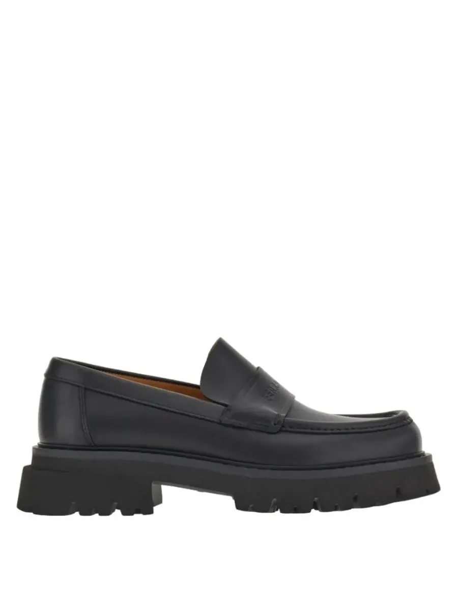 Черные массивные лоферы Ferragamo Fergal