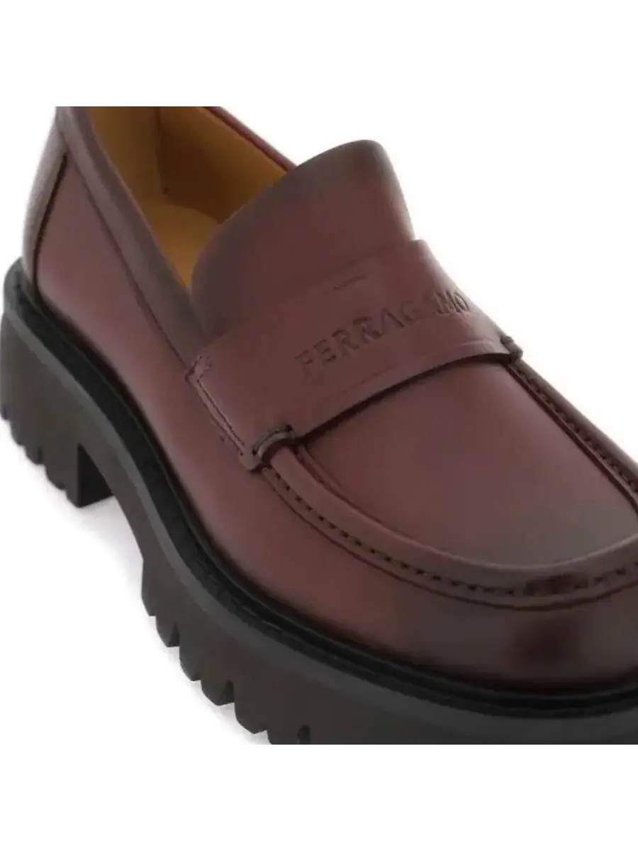 Лоферы Ferragamo с массивной подошвой — изображение 3 из 3, фиолетовый
