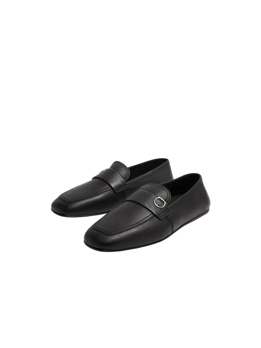 Лоферы Ferragamo Debros с орнаментом Gancini — изображение 2 из 3, черный