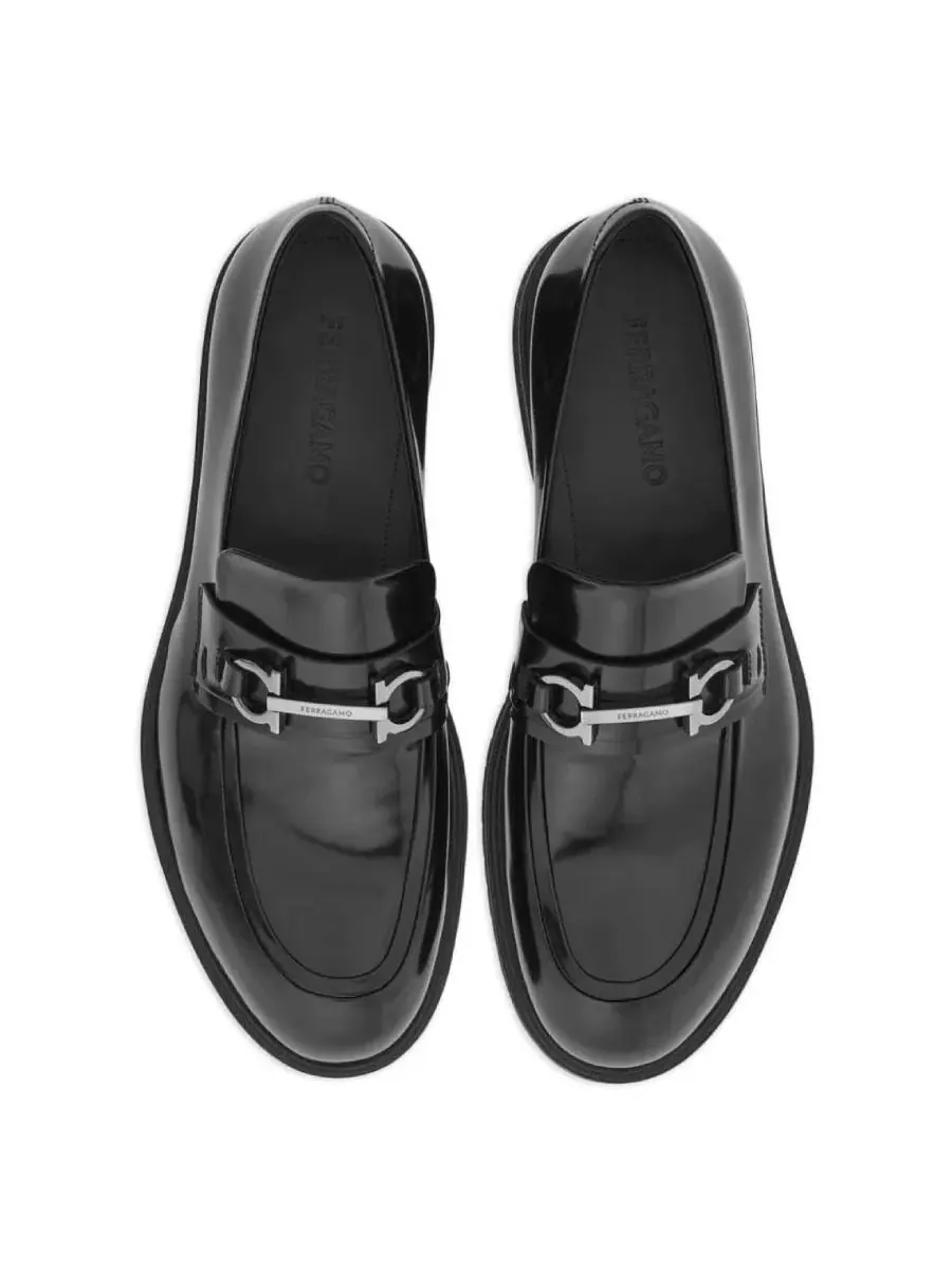 Мокасины Ferragamo Fiorello с орнаментом Gancini — изображение 3 из 3, черный