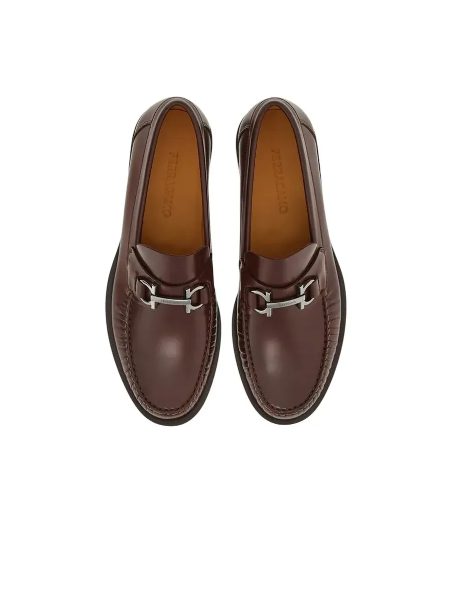 Лоферы Ferragamo Fort Gancini Horsebit — изображение 3 из 3, коричневый